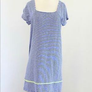 Vineyard Vines Blue White Striped Shift Dress Sz S